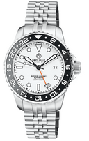 Master 1000m GMT 44mm Automatic Diver Ceramic Black Bezel White Dial Bracelet