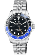 Diver 1000 GMT 40mm Automatic Diver Ceramic Black/Blue Bezel Black Dial Bracelet