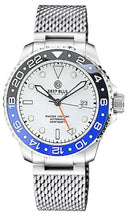 Diver 1000 GMT 40mm Automatic Diver Ceramic Black/Blue Bezel White Dial Bracelet