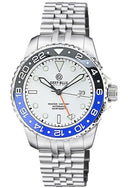 Diver 1000 GMT 40mm Automatic Diver Ceramic Black/Blue Bezel White Dial Bracelet