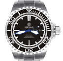Master 2000 Day Date Swiss Auto Black Dial Inner Lume Ring Blue Hands