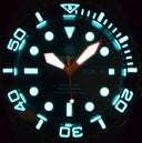 Master 2000 Day Date Swiss Auto Black Dial Round Hour Markers Orange Hands