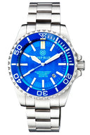 Master 2000 Daynight T-100 Tritium Swiss Automatic Diver Blue Bezel – Light Blue Dial SS Case