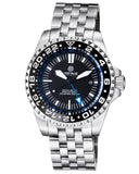 Master 2000 GMT Automatic Diver- Eta 2893-2 Swiss Made Movement Black Blue