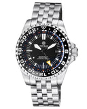 Master 2000 GMT Automatic Diver- Eta 2893-2 Swiss Movement Black Bezel - Black Orange