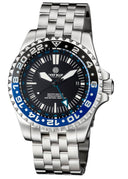 Master 2000 GMT Automatic Diver- Eta 2893-2 Swiss Made Movement Black/Blue Bezel � Blue GMT Hand