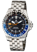 Master 2000 GMT Automatic Diver- Eta 2893-2 Swiss Made Movement Black/blue Bezel – Orange GMT Hand