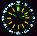Master 2000 GMT Daynight T-100 Tritium Automatic Diver- Eta 2893-2 Swiss Made Movement Black Bezel Black Dial Yellow GMT Hand Yellow Tubes