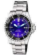 Master 2000 Swiss Automatic Diver Black – Blue/purple Sunray Dial – Blue Hands