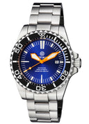 Master 2000 Swiss Automatic Diver Black – Blue/purple Sunray Dial – Orange Hands