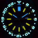 Master 500 42mm Daynight T-100 Tritium GMT Automatic Diver- Eta 2893-2 Swiss Made Movement Black/blue Bezel – White GMT Hand