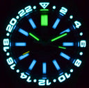 Master 500 42mm Daynight T-100 Tritium GMT Automatic Diver- Eta 2893-2 Swiss Made Movement Black/blue Bezel – Yellow GMT Hand Strap