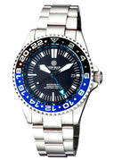 Master 500 42mm GMT Automatic Diver- Eta 2893-2 Swiss Made Movement Black/blue Bezel – Blue GMT Hand