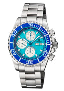 Master Chrono 7750 Automatic Diver Blue Lume Dial White Subdials