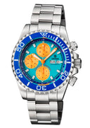Master Chrono 7750 Automatic Diver Blue Lume Dial Orange Subdials