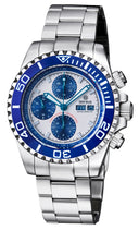Master Chrono 7750 Automatic Diver White Blue Subdials