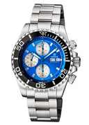 Master Chrono 7750 Automatic Diver Dial Light Blue Sunray Dial Silver Subdials
