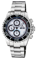 Master Chrono 7750 Automatic Diver White Dial Black Subdial Rings -white Subdial
