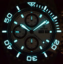 Master Chrono 7750 Automatic Diver White Dial Black Subdial Rings -white Subdial