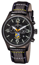 Mens Us Navy Blue Angels PVD Chronograph Watch Free Bracelet And Silicon Strap