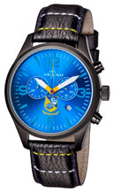 Mens Us Navy Blue Angels PVD Chronograph Watch Free Bracelet And Silicon Strap