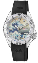 44 Mm Military Diver 300 Automatic - SS Ceramic Bezel Lume Wave Dial Strap