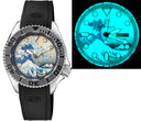 44mm Military Diver 300 Automatic - PVD Bezel Lume Wave Dial Strap
