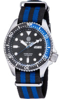 Military Diver 300 44mm Automatic – SS Diver Black/ Blue Bezel Black Dial Strap