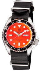 Military Diver 300 44mm Automatic – SS Diver Orange Sunray Dial Strap