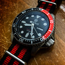 Military Diver 300 44mm Automatic – SS Diver Red/ Black Bezel -black Dial Strap