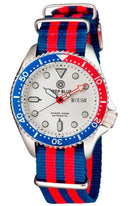 Military Diver 300 Automatic – SS Diver Red/ Blue Bezel- White Dial