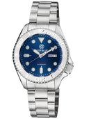 Military Diver 300 Automatic – SS Diver Silver Ceramic Embossed Bezel Dark Blue Dial Bracelet