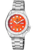 Military Diver 300 Automatic – SS Diver Silver Ceramic Embossed Bezel Orange Dial Bracelet