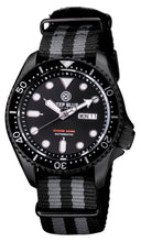 Military Diver 40mm Black Bezel - Black Dial - Automatic Diver PVD Case