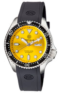 Military Diver 40mm Black Bezel - Yellow Sunray Dial - Automatic Diver
