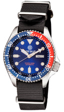 Military Diver 40mm Blue/red Bezel - Blue Dial - Automatic Diver