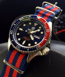 Military Diver 40mm Blue/red Bezel - Blue Dial - Automatic Diver