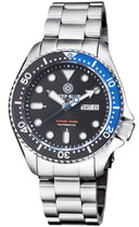 Military Diver 300 Automatic – SS Diver Black/ Blue Bezel Black Dial Bracelet