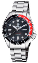 Military Diver 300 Automatic – SS Diver Red/ Black Bezel-black Dial Bracelet