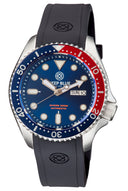Military Diver 300 44mm Automatic – SS Diver Red/ Blue Bezel-blue Dial Strap