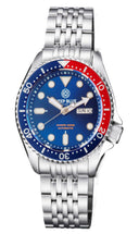 Military Diver 300 Automatic – SS Diver Red/ Blue Bezel-blue Dial Bracelet