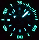 Ocean Diver Collection White/blue Ceramic Bezel - Black/blue Dial Bracelet