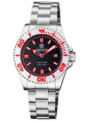 Ocean Diver Swiss Automatic Collection White/red Ceramic Bezel - Black/red Dial Bracelet