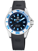 Ocean Diver Collection White/blue Ceramic Bezel - Black/blue Dial Strap