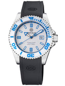 Ocean Diver Collection White/blue Ceramic Bezel - White/blue Dial Strap