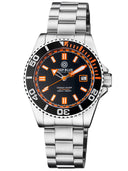 Ocean Diver Collection Black/orange Ceramic Bezel - Black/orange Dial Bracelet