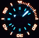 Ocean Diver Swiss Automatic Collection White/Orange Ceramic Bezel - Black/Orange Dial Strap
