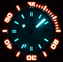 Ocean Diver Collection White/orange Ceramic Bezel - White/orange Dial Strap