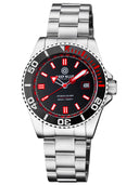 Ocean Diver Swiss Automatic Collection Black/red Ceramic Bezel - Black/red Dial Bracelet