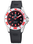 Ocean Diver Swiss Automatic Collection White/red Ceramic Bezel - Black/red Dial Strap